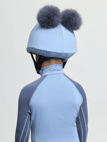 LeMieux Mini Double Pom Hat Silk Powder Blue| Online For Equine