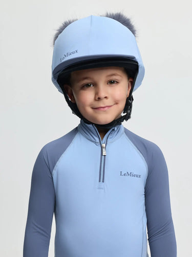 LeMieux Mini Double Pom Hat Silk Powder Blue| Online For Equine