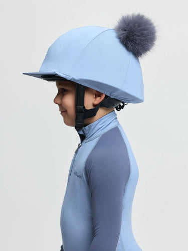 LeMieux Mini Double Pom Hat Silk Powder Blue| Online For Equine