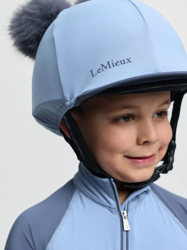 LeMieux Mini Double Pom Hat Silk Powder Blue| Online For Equine