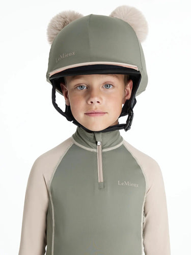 LeMieux Mini Double Pom Hat Silk Rosemary| Online For Equine