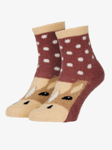 LeMieux Mini Fluffy Orchid Character Socks| Online For Equine
