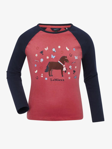 LeMieux Mini Jamie Chancer Long Sleeve Top Cranberry| Online For Equine