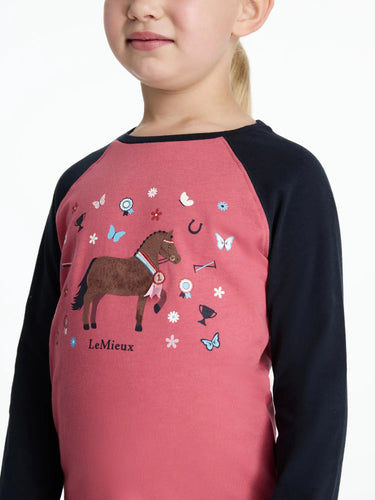 LeMieux Mini Jamie Chancer Long Sleeve Top Cranberry| Online For Equine