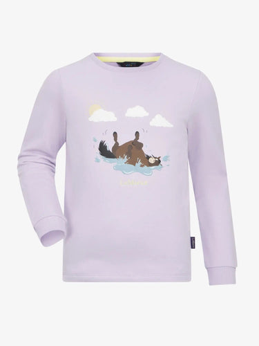 LeMieux Mini Poppy Long Sleeve Top Lilac