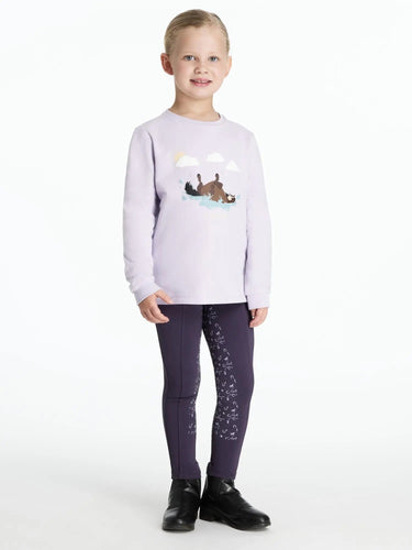 LeMieux Mini Poppy Long Sleeve Top Lilac