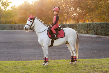LeMieux Mini Suede Close Contact Square Cranberry| Online For Equine