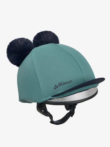 LeMieux Navy/Aloe Mini Double Pom Hat Silk| Online For Equine