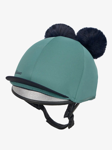 LeMieux Navy/Aloe Mini Double Pom Hat Silk| Online For Equine