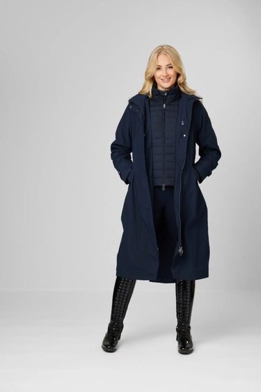 Buy the LeMieux Navy Amelie Waterproof Lightweight Riding Coat | Online for Equine