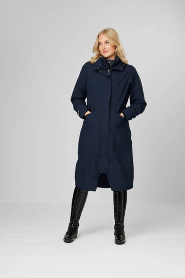 Buy the LeMieux Navy Amelie Waterproof Lightweight Riding Coat | Online for Equine