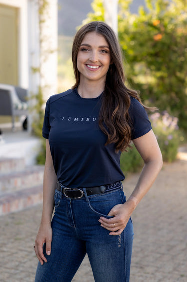 Buy LeMieux Navy Contrast Elasticated Belt| Online for Equine