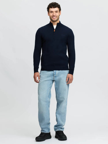 LeMieux Navy Mens Quarter Zip Knit Navy| Online For Equine