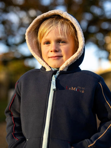 Buy the LeMieux Navy Mini Charlie Lined Hoodie | Online for Equine