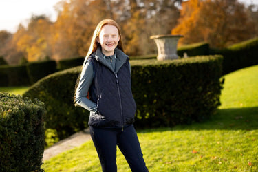 Buy LeMieux Navy Young Rider Eloise Reversible Winter Gilet| Online for Equine