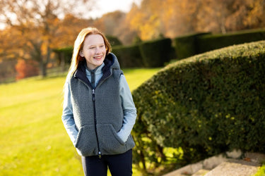 Buy LeMieux Navy Young Rider Eloise Reversible Winter Gilet| Online for Equine
