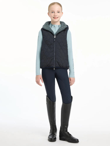 Buy LeMieux Navy Young Rider Eloise Reversible Winter Gilet| Online for Equine
