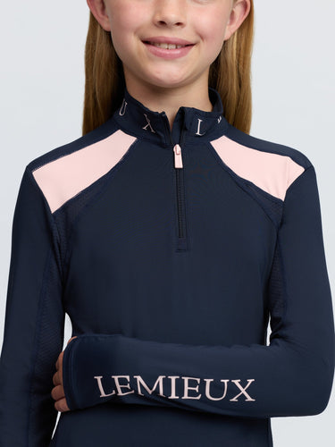 LeMieux Navy Young Rider Mia Mesh Base Layer Navy| Online For Equine