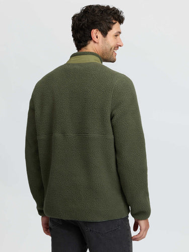 LeMieux Olive Mens Borg Half Zip Sweat Olive| Online For Equine