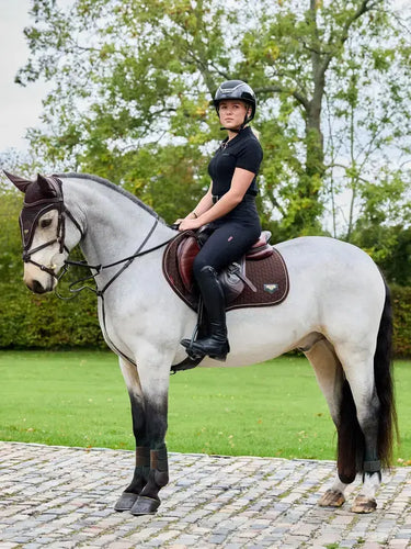 LeMieux Puissance Suede Close Contact Square Brown| Online For Equine