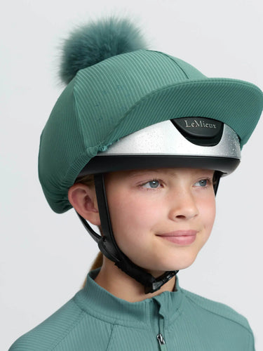 LeMieux Ribbed Hat Silk Aloe| Online For Equine