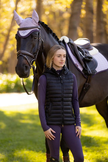 LeMieux Rose Hooded Puffer Gilet Black| Online For Equine
