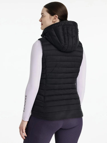 LeMieux Rose Hooded Puffer Gilet Black| Online For Equine