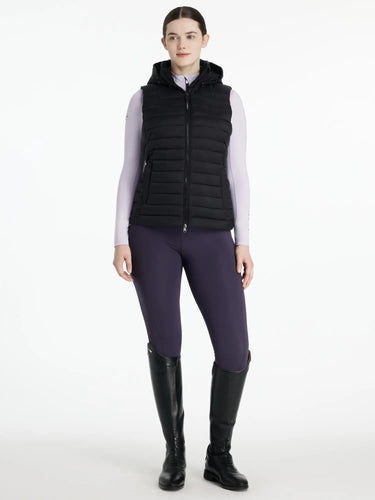 LeMieux Rose Hooded Puffer Gilet Black| Online For Equine
