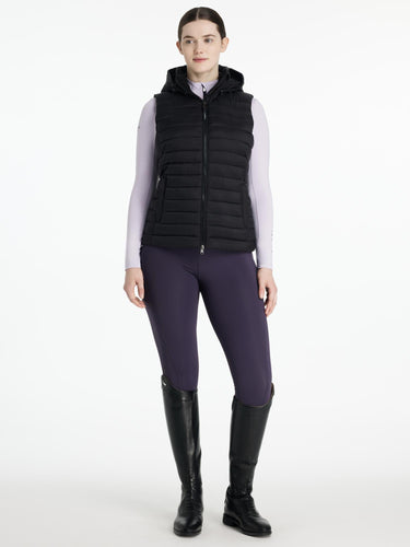 LeMieux Rose Hooded Puffer Gilet Black| Online For Equine