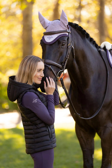 LeMieux Rose Hooded Puffer Gilet Black| Online For Equine