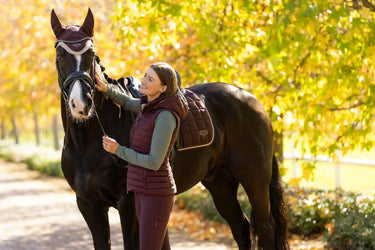 LeMieux Rose Hooded Puffer Gilet Damson| Online For Equine