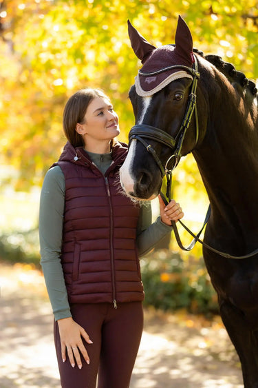 LeMieux Rose Hooded Puffer Gilet Damson| Online For Equine