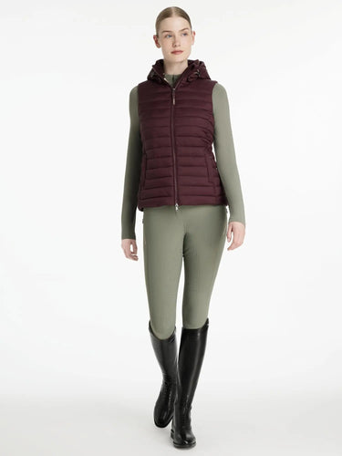LeMieux Rose Hooded Puffer Gilet Damson| Online For Equine