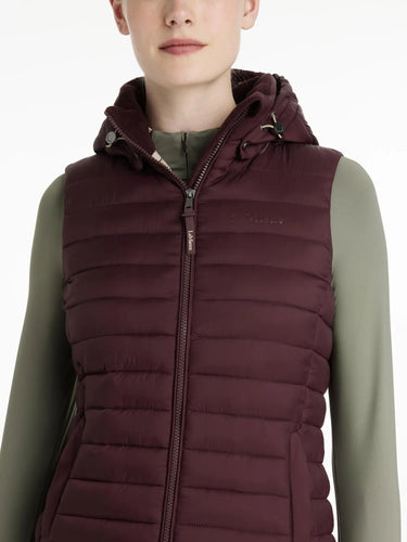 LeMieux Rose Hooded Puffer Gilet Damson| Online For Equine
