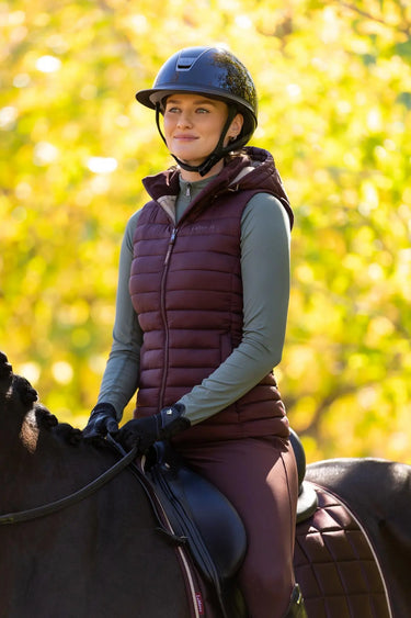 LeMieux Rose Hooded Puffer Gilet Damson| Online For Equine