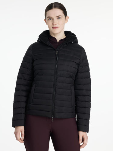 LeMieux Rose Hooded Puffer Jacket Black| Online For Equine