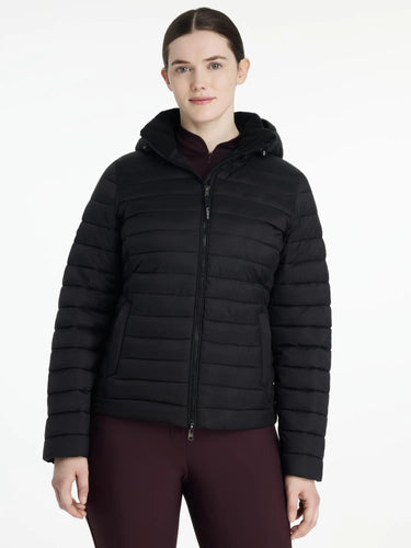 LeMieux Rose Hooded Puffer Jacket Black| Online For Equine