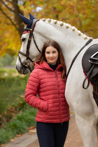 LeMieux Rose Hooded Puffer Jacket Cranberry| Online For Equine