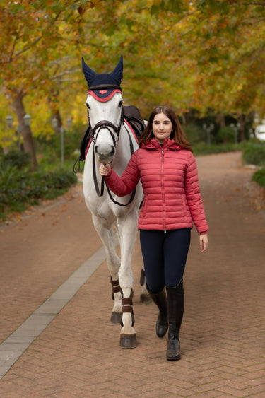 LeMieux Rose Hooded Puffer Jacket Cranberry| Online For Equine