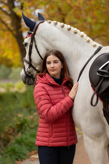 LeMieux Rose Hooded Puffer Jacket Cranberry| Online For Equine
