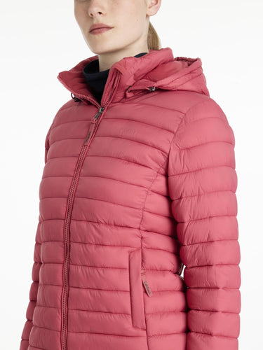 LeMieux Rose Hooded Puffer Jacket Cranberry| Online For Equine