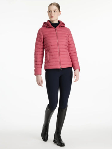 LeMieux Rose Hooded Puffer Jacket Cranberry| Online For Equine
