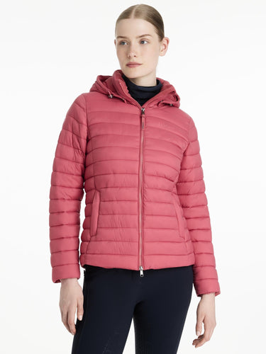 LeMieux Rose Hooded Puffer Jacket Cranberry| Online For Equine