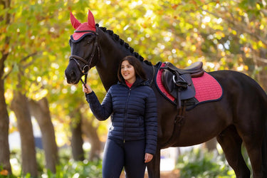 LeMieux Rose Hooded Puffer Jacket Navy| Online For Equine