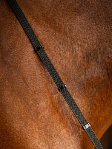 LeMieux Rubber Grip Havana / Silver Continental Reins| Online For Equine