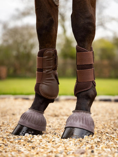LeMieux Rubber Pull On Over Reach Boots Brown| Online For Equine
