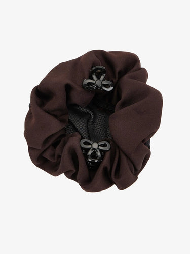 LeMieux Scrunchie with Crystal Hair Net Brown/Black| Online For Equine