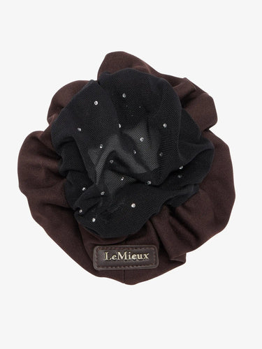 LeMieux Scrunchie with Crystal Hair Net Brown/Black| Online For Equine