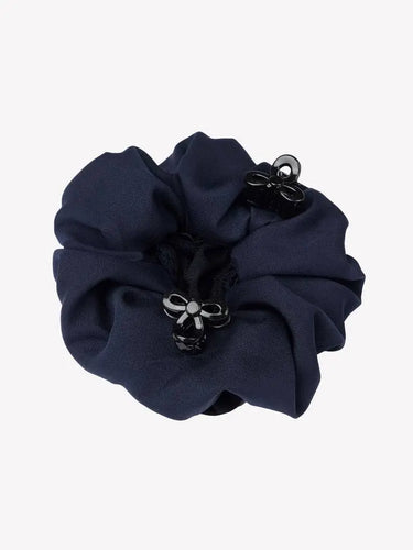 LeMieux Scrunchie with Crystal Hair Net Navy| Online For Equine
