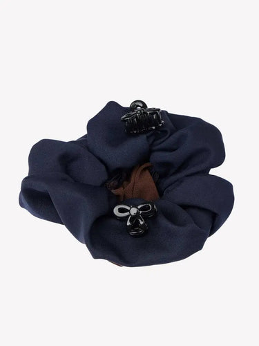 LeMieux Scrunchie with Crystal Hair Net Navy| Online For Equine